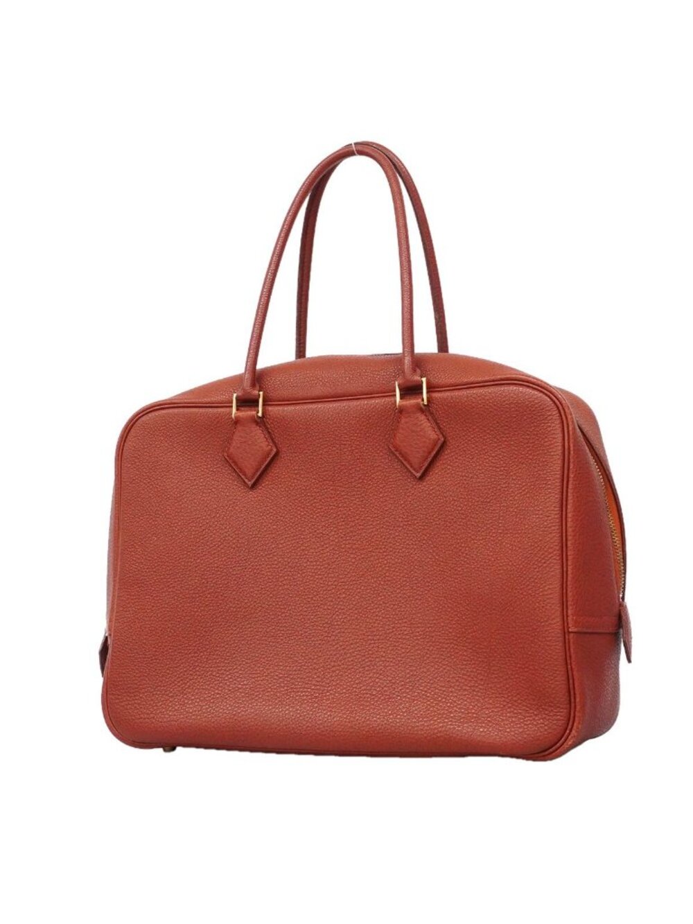 Hermes Tote Bag Plume 32 Togo Brick Gold